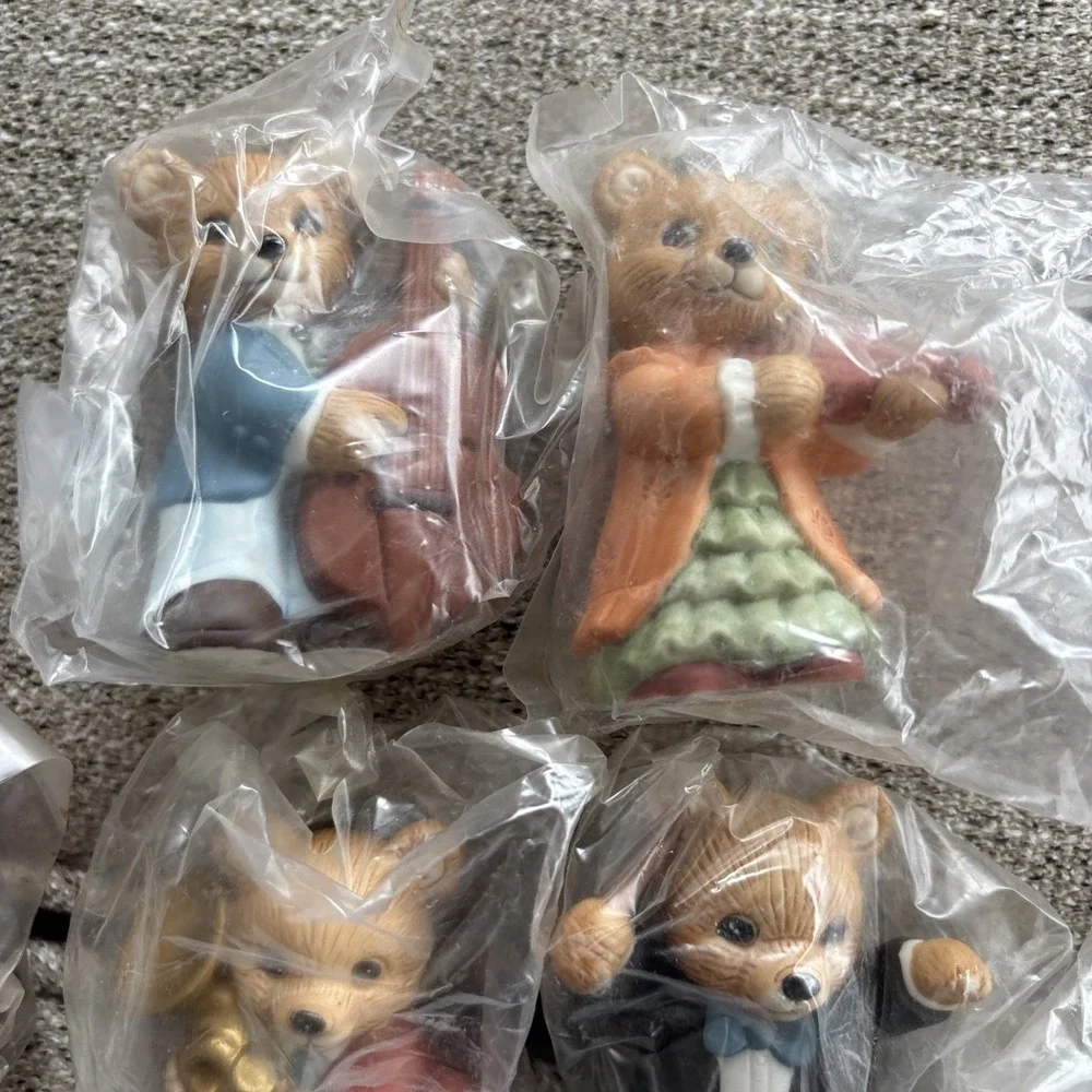 Vintage HOMCO Home Interiors Orchestra Band Bears 6‎ Figurines 1422